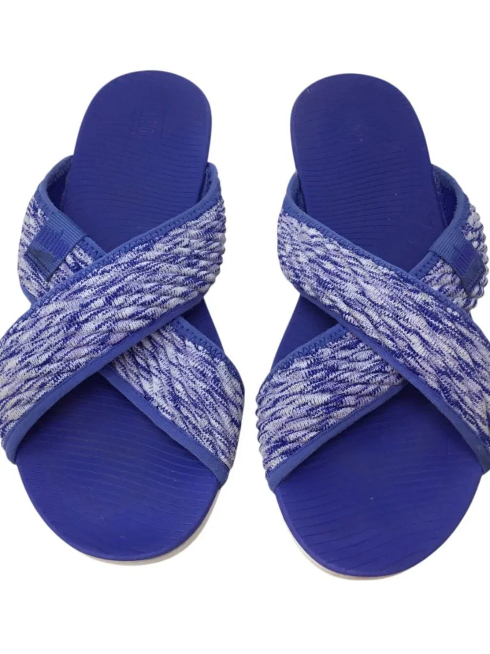 FitFlop Artknit Criss Cross Sandals Slides Comfort Lightweight Blue 085-671